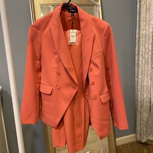 Full express suit -coral size 2 pants and xs blazer